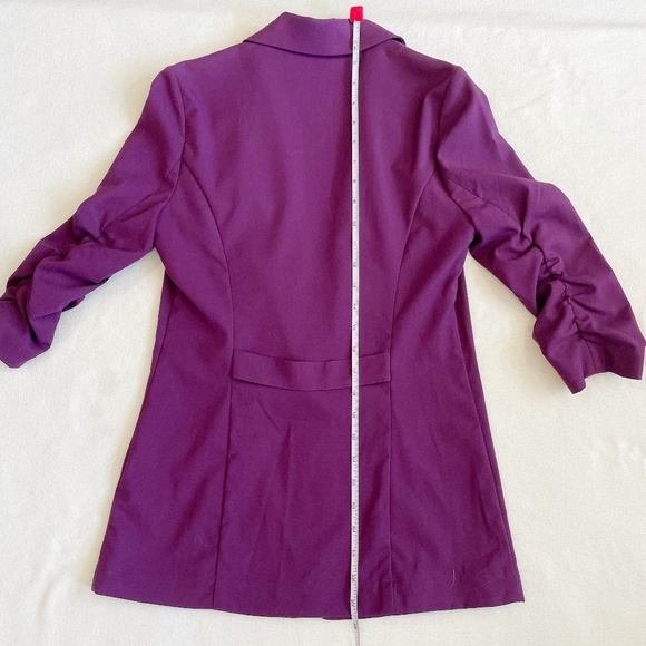 EUC Le Chateau Woven Shawl Notch Collar Blazer in Purple Size XS - Picture 7 of 10